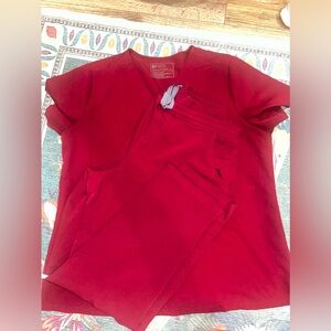 Figs Scrub Set Burgundy